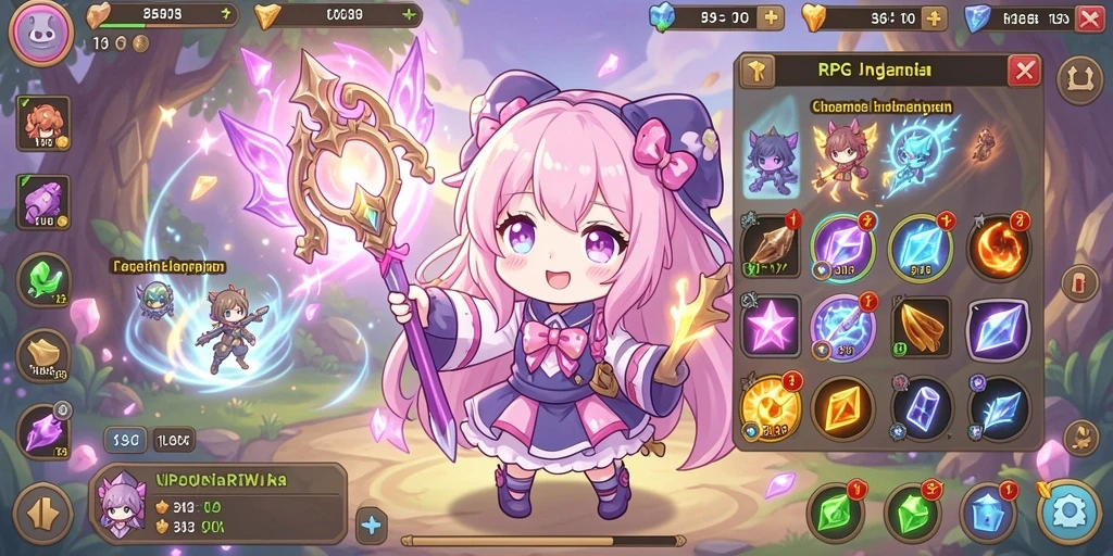 Screenshot menunjukkan level permainan yang penuh warna dan detail.